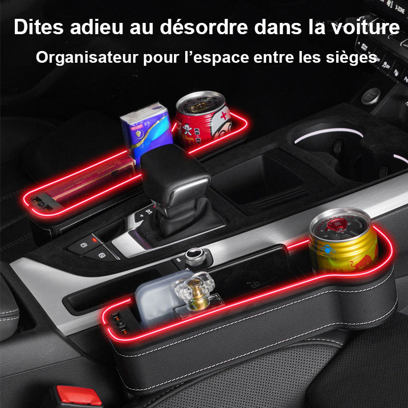 Organiseur de siège de voiture à LED