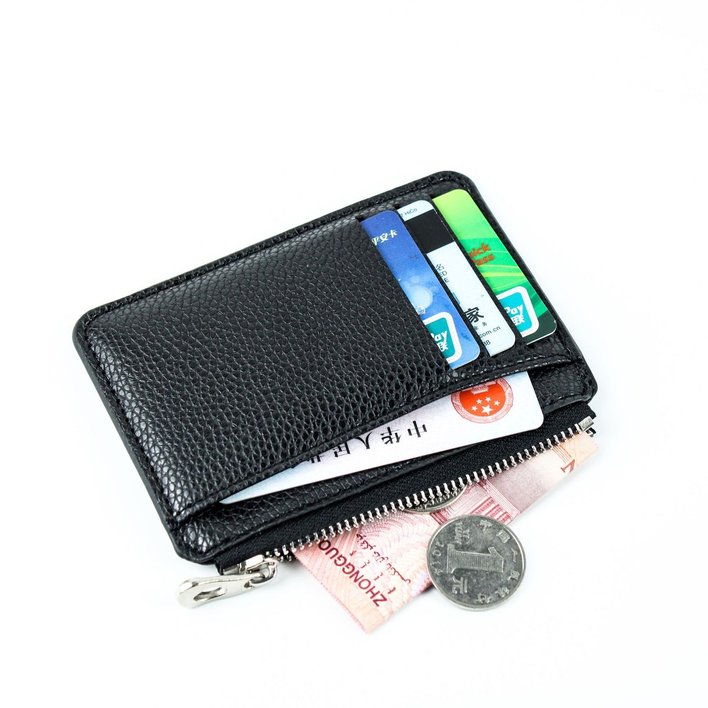 Porte-cartes en cuir minimaliste