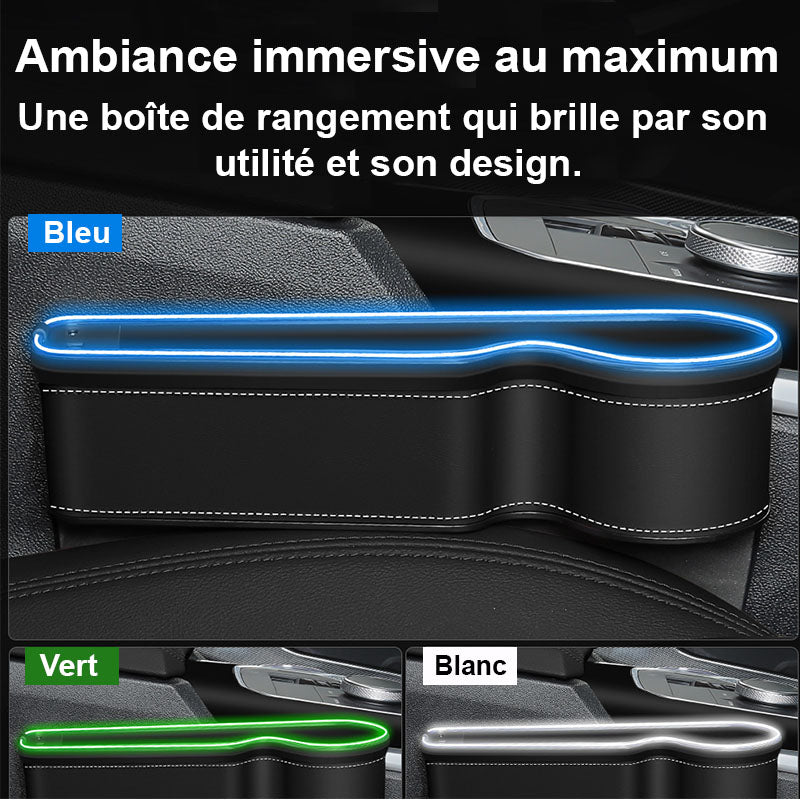 Organiseur de siège de voiture à LED