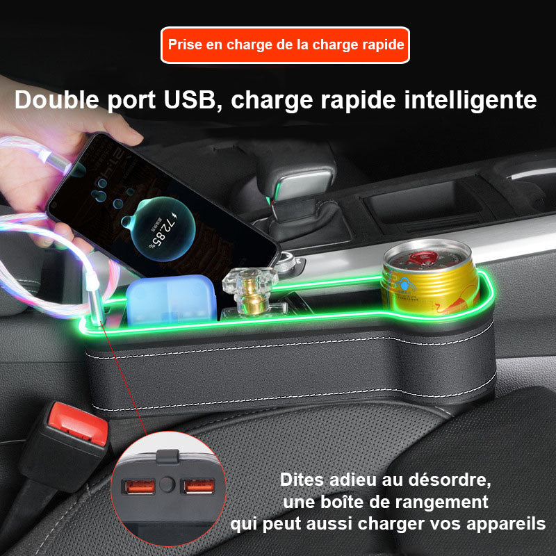 Organiseur de siège de voiture à LED