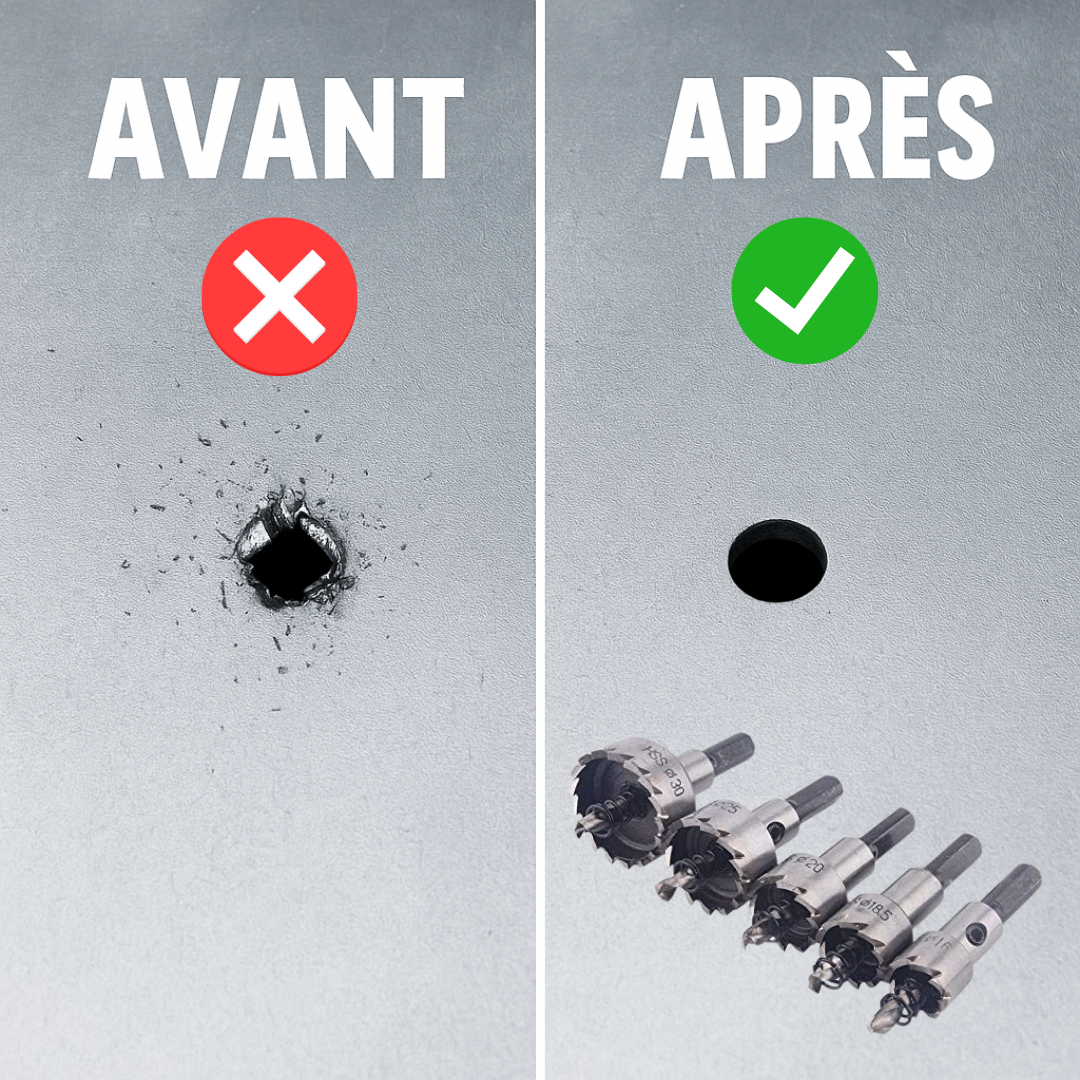 Ensemble de 5 Forets pour Perçage de Métal