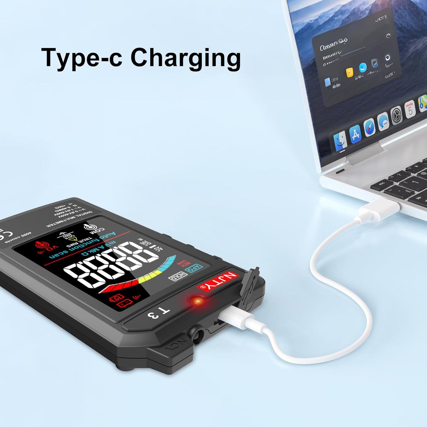 Multimètre numérique rechargeable pratique