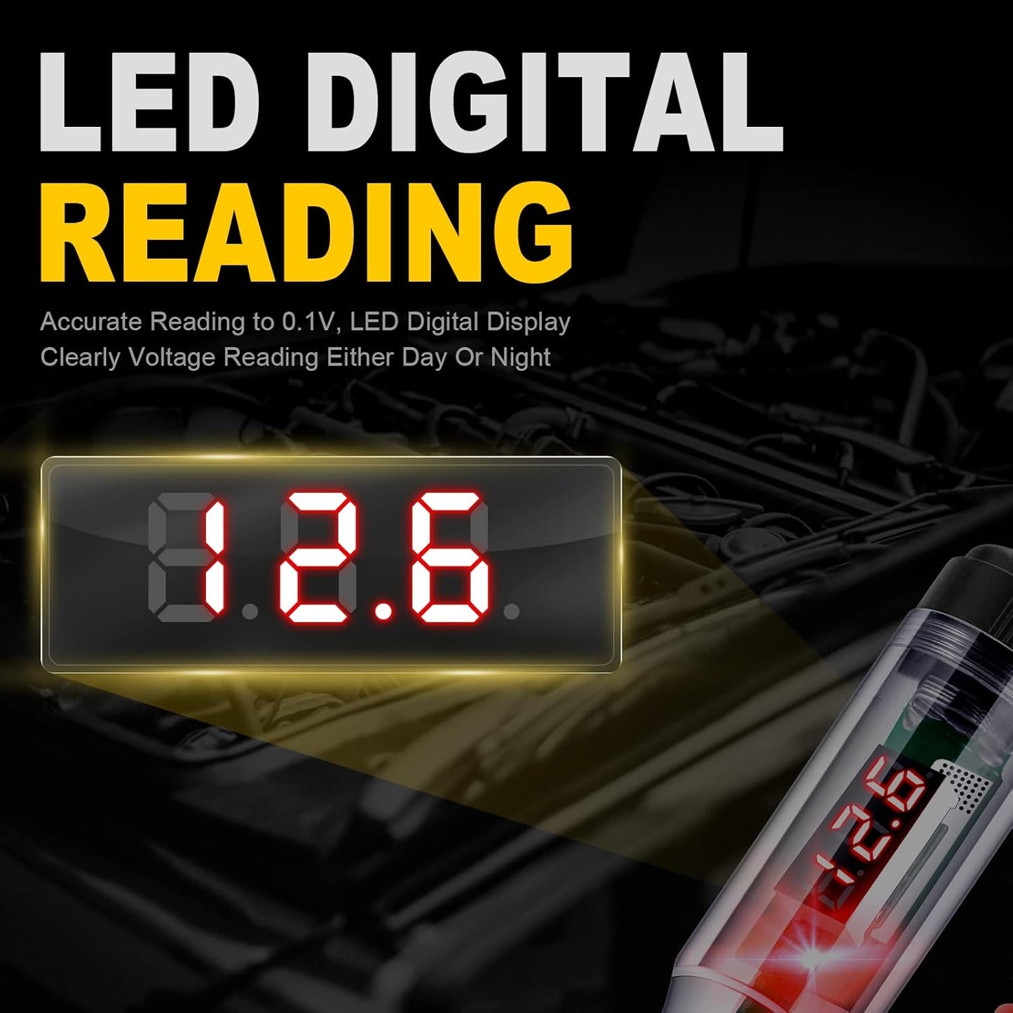 Testeur de circuit LED numérique de voiture