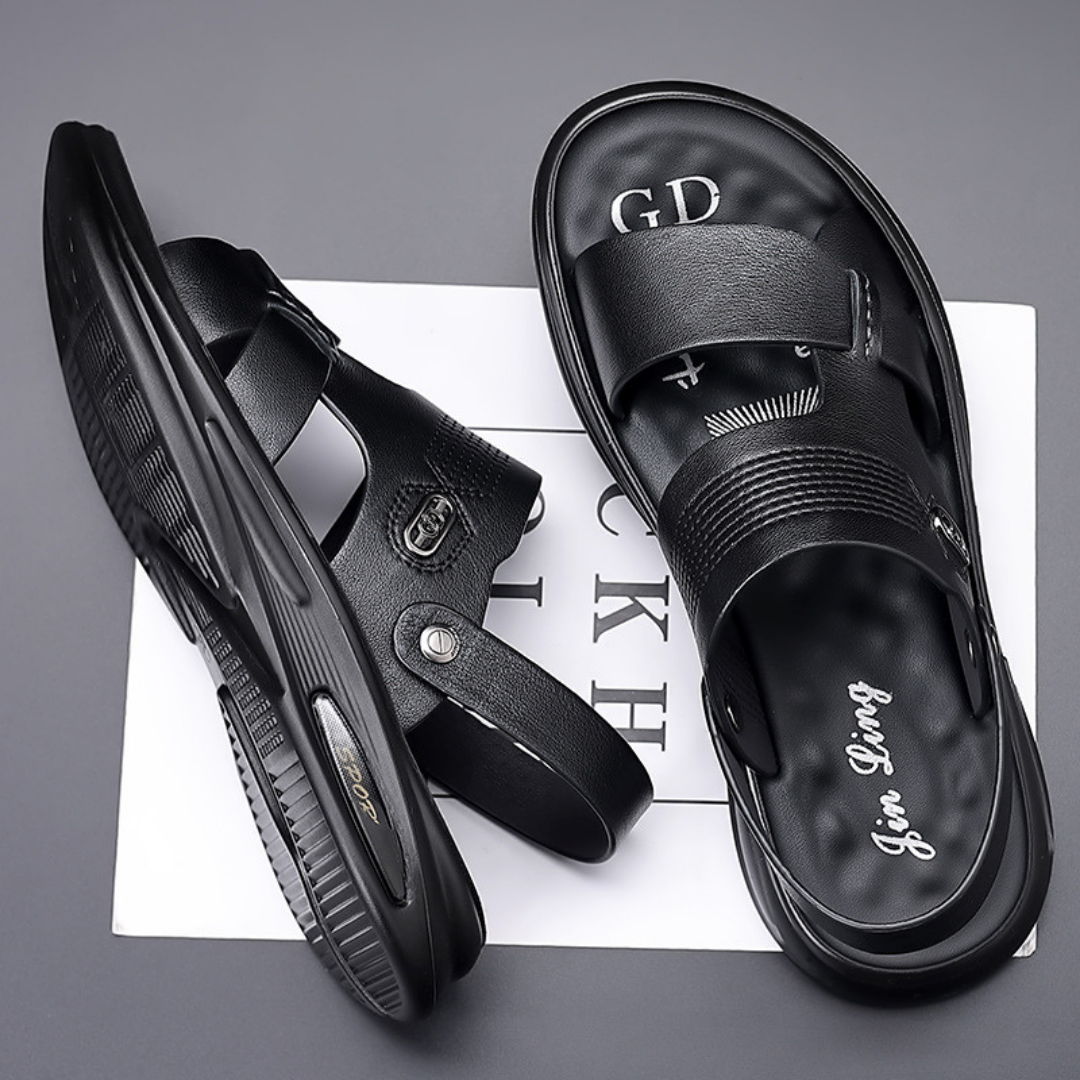 Sandales en cuir véritable pour hommes