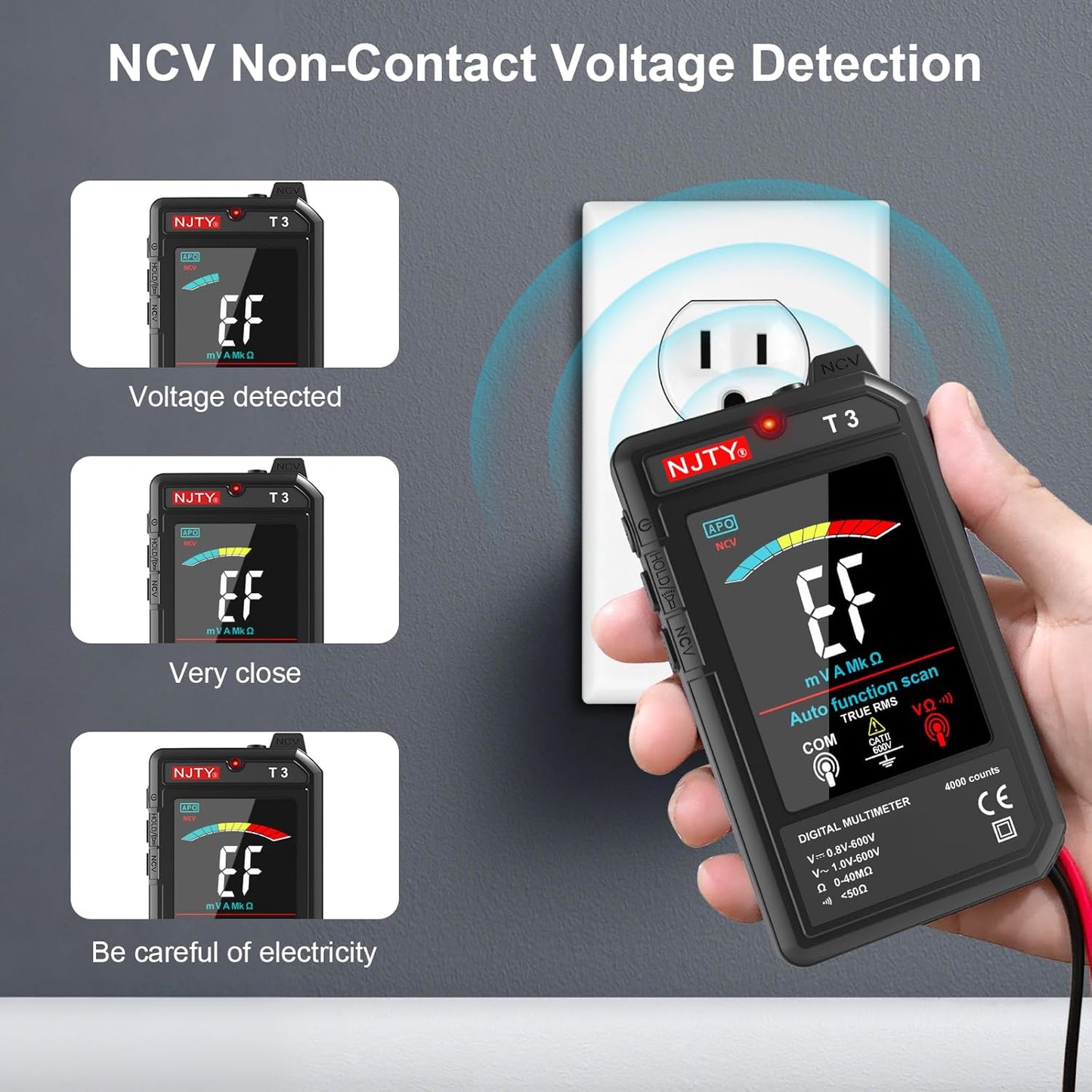 Multimètre numérique rechargeable pratique