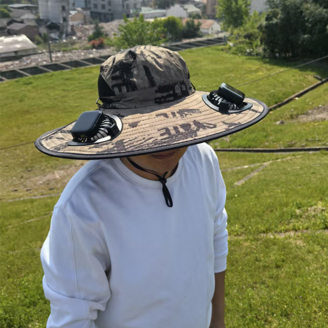 Chapeau de refroidissement à ventilateur solaire