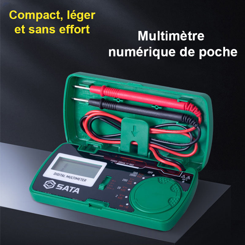 Mini multimètre numérique format poche