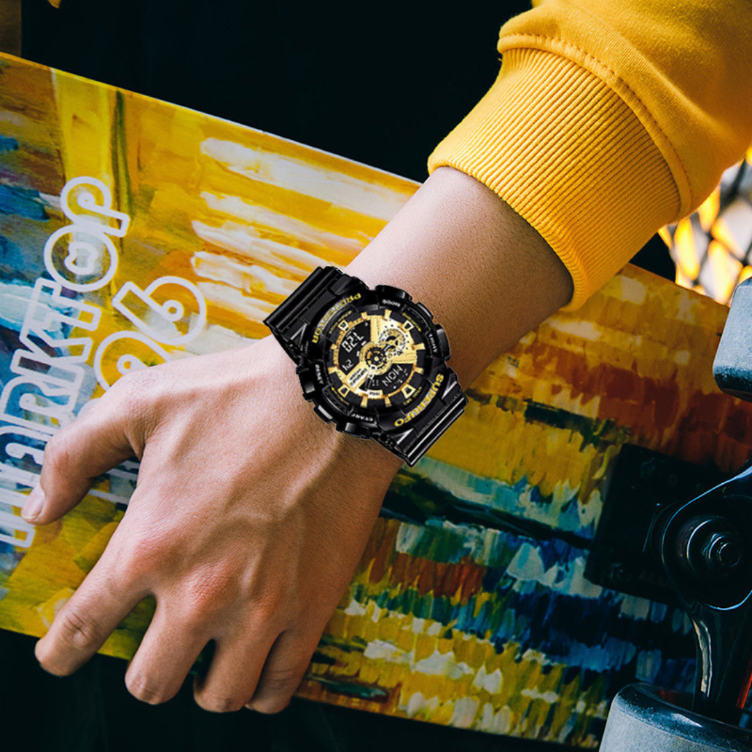 Montre analogique numérique pour homme