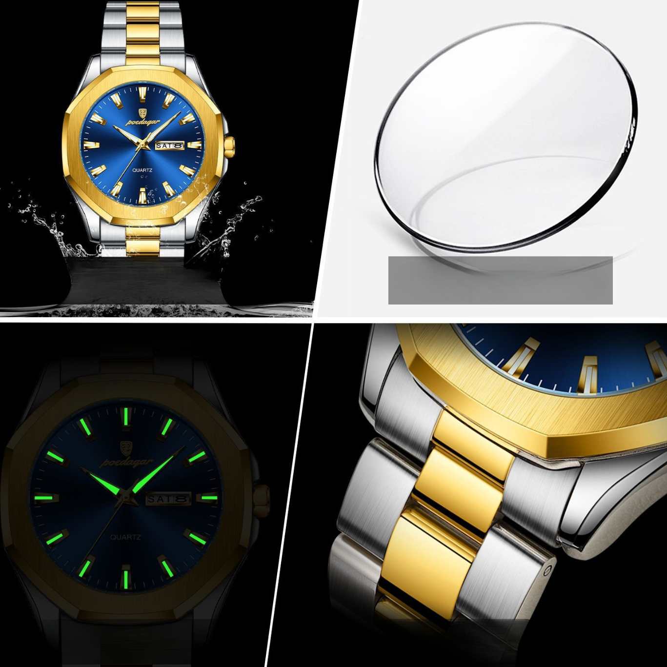 Montre-bracelet de luxe décontractée pour homme