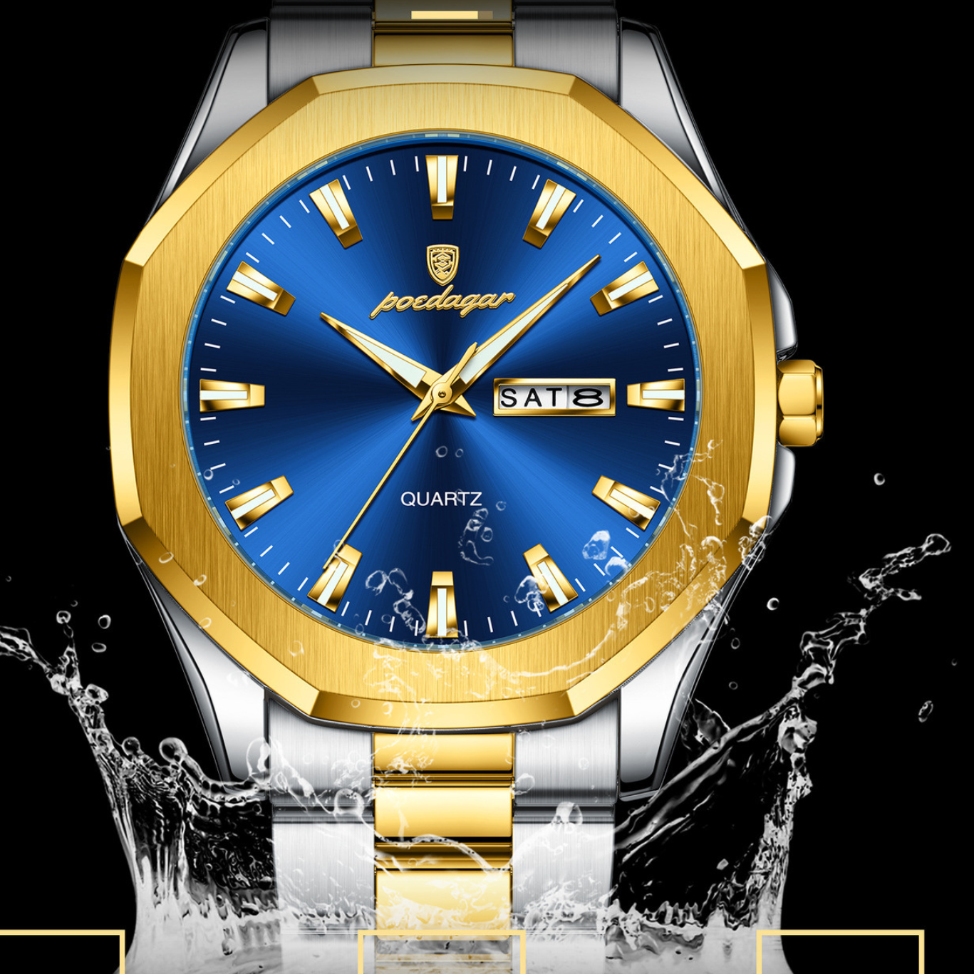 Montre-bracelet de luxe décontractée pour homme