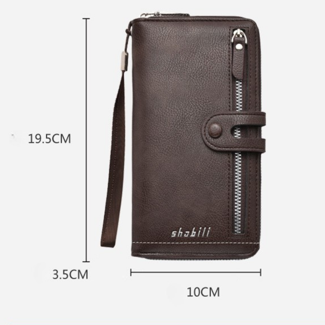 Portefeuille long rétro pour homme