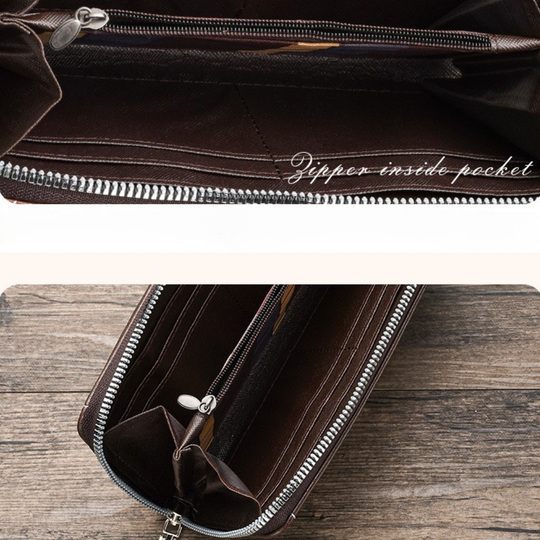 Portefeuille long rétro pour homme