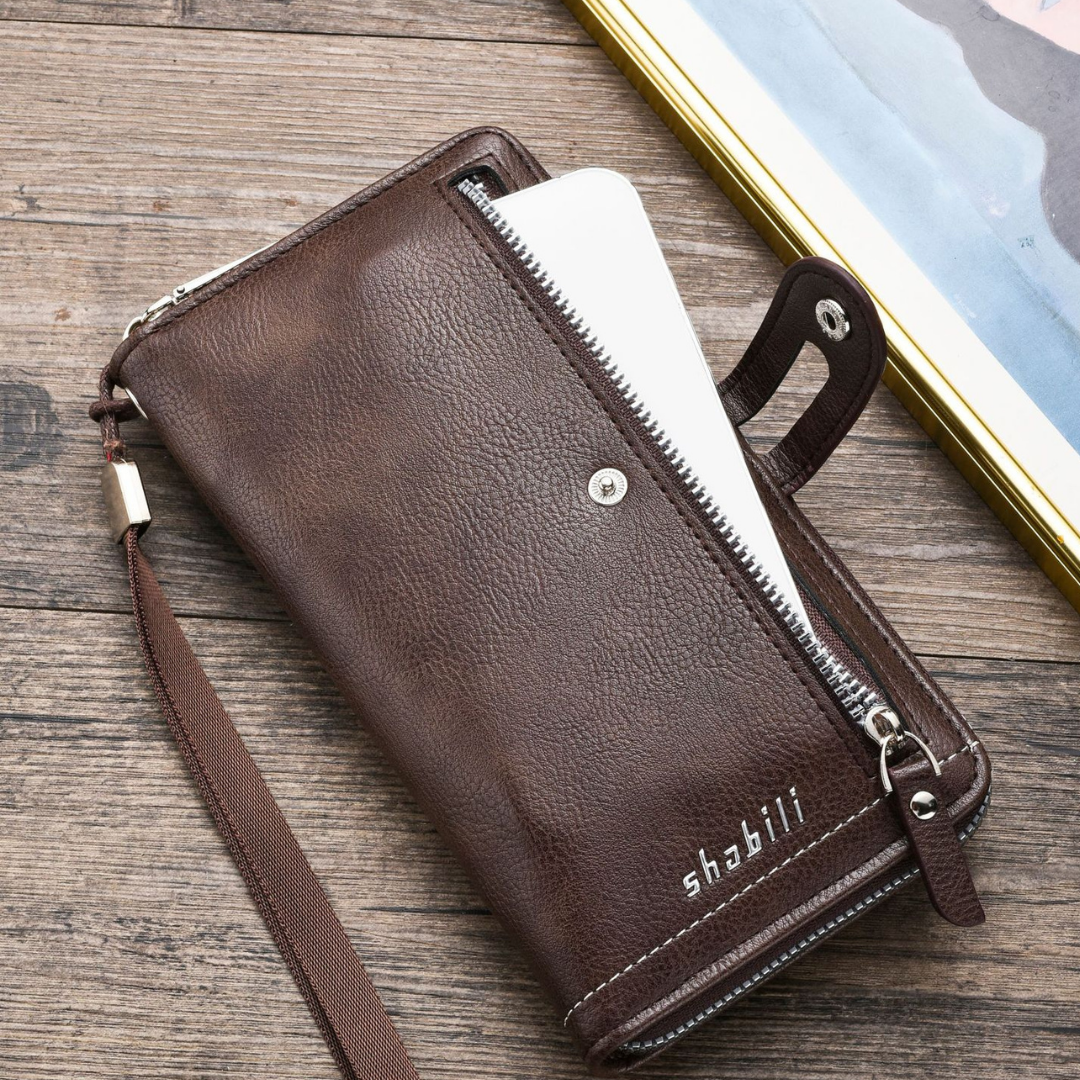 Portefeuille long rétro pour homme