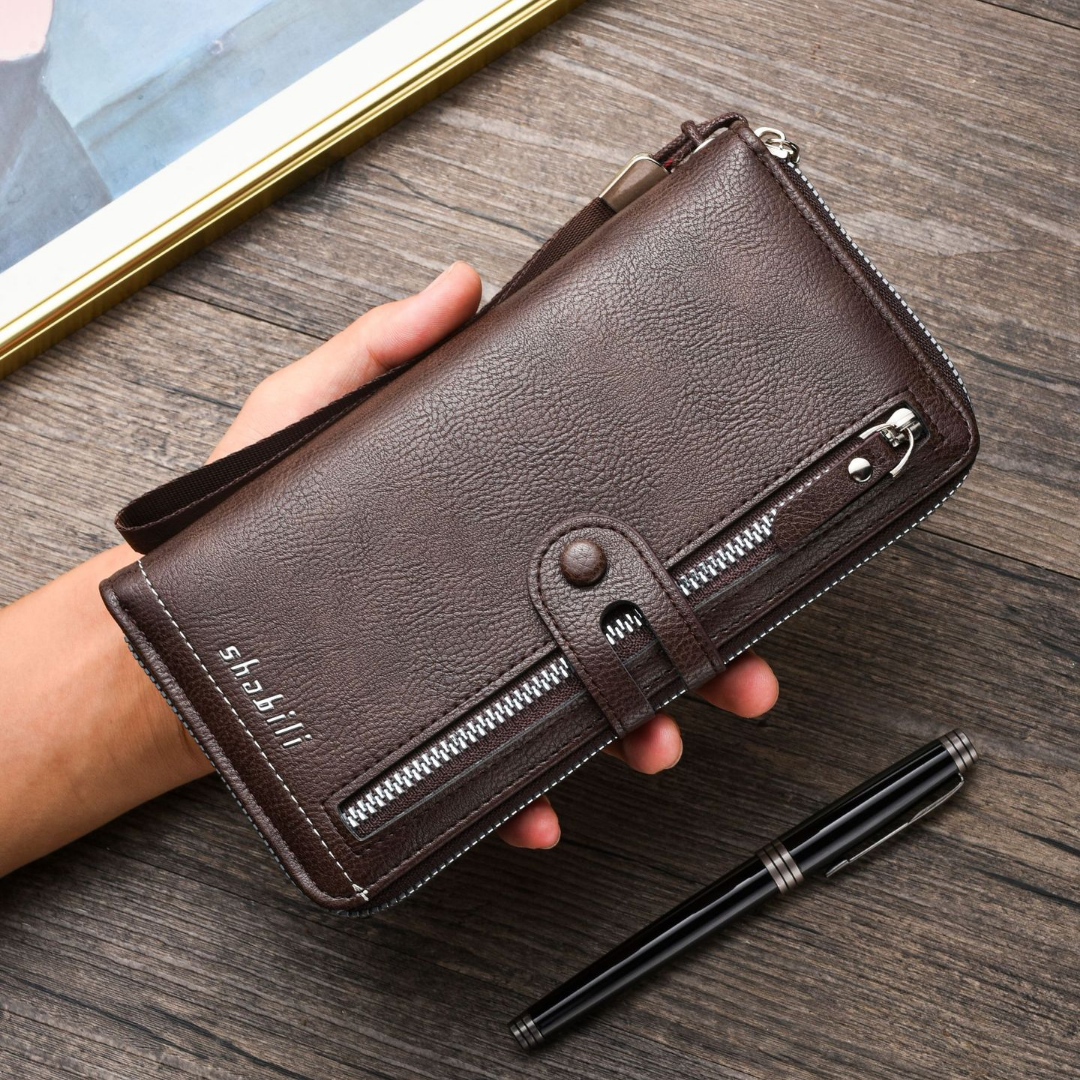 Portefeuille long rétro pour homme