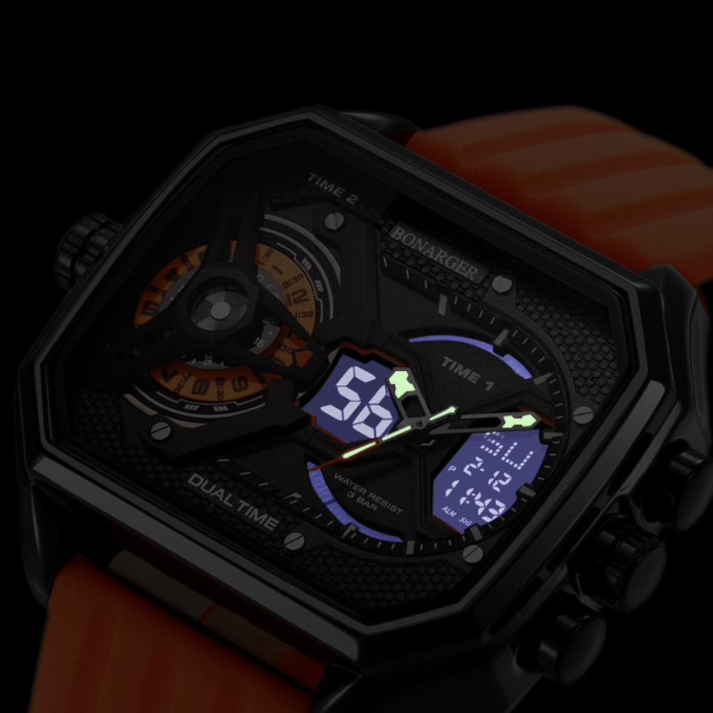 Montre numérique décontractée pour homme