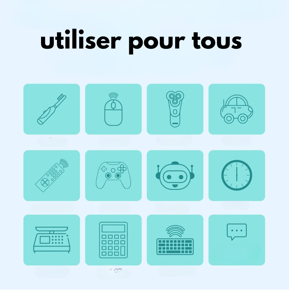 Lot de 8 batteries au lithium rechargeables