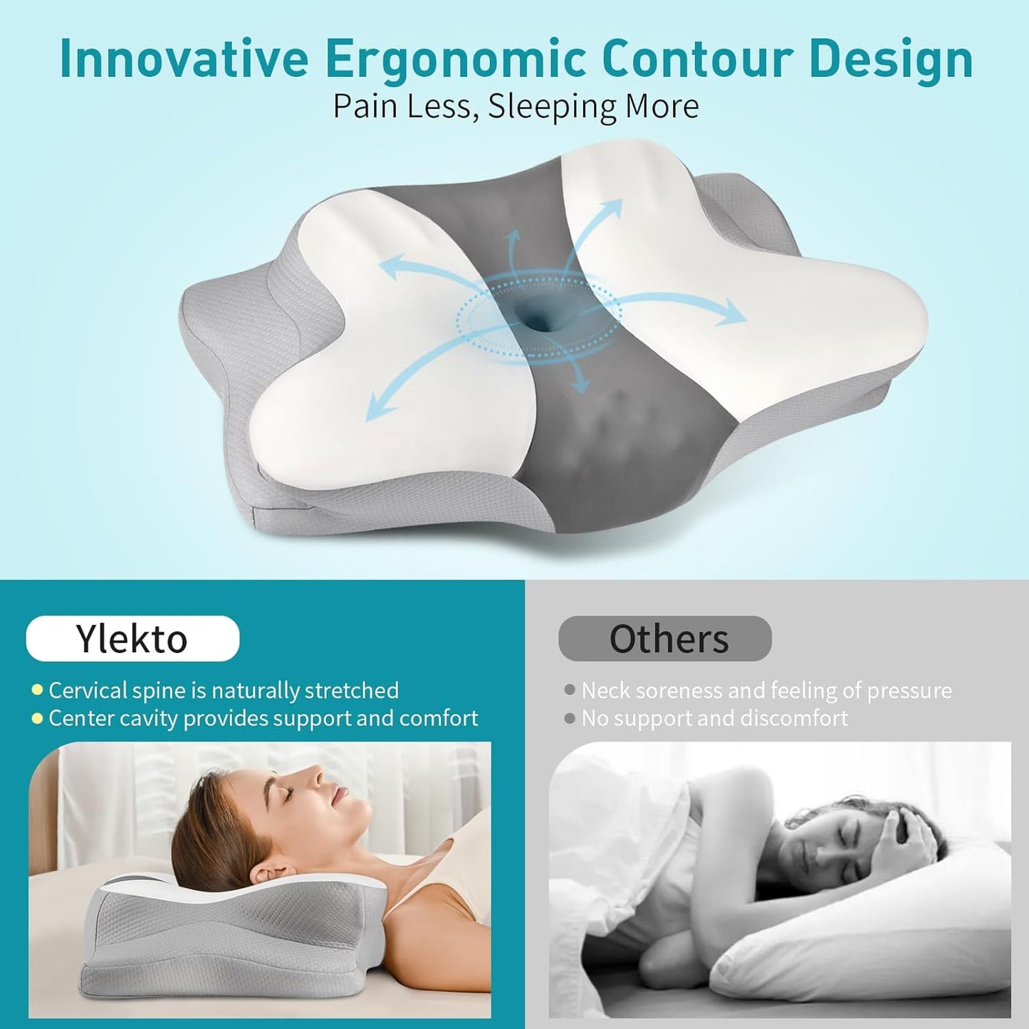 Oreiller cervical pour soulager les douleurs