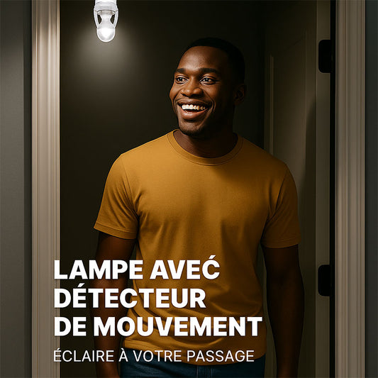 support de lampe à capteur de mouvement