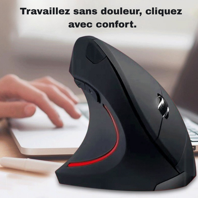 Souris optique verticale ergonomique sans fil