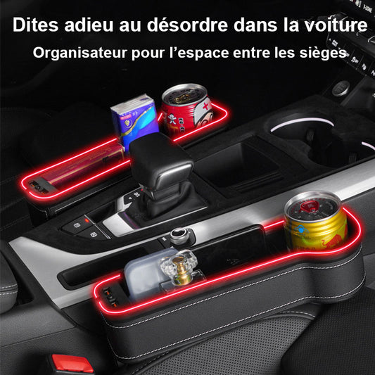 Organiseur de siège de voiture à LED