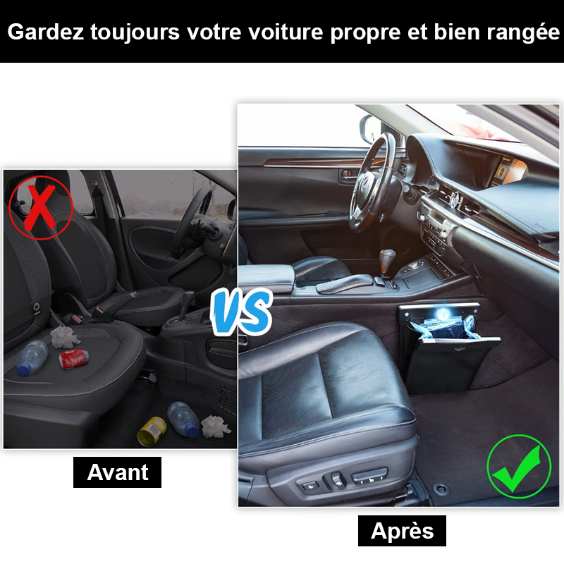 poubelles à LED intelligentes pour voiture