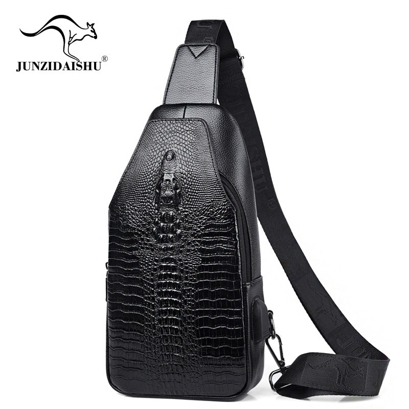 Sac à Bandoulière Style Crocodile