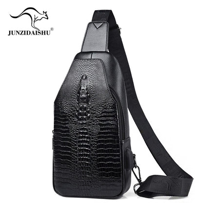 Sac à Bandoulière Style Crocodile