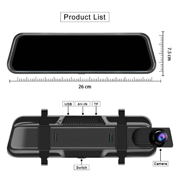 Caméra de Tableau de Bord de voiture Double