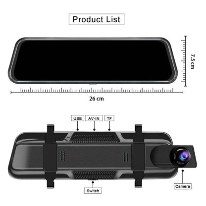 Caméra de Tableau de Bord de voiture Double