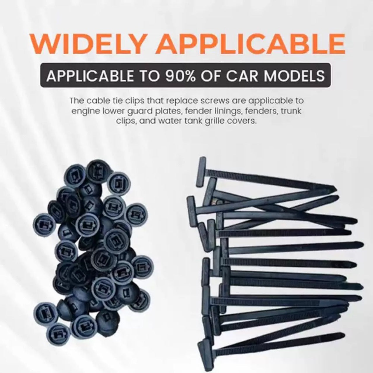 Lot de 100 attaches de câble pour voiture