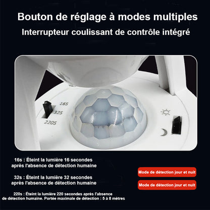 support de lampe à capteur de mouvement