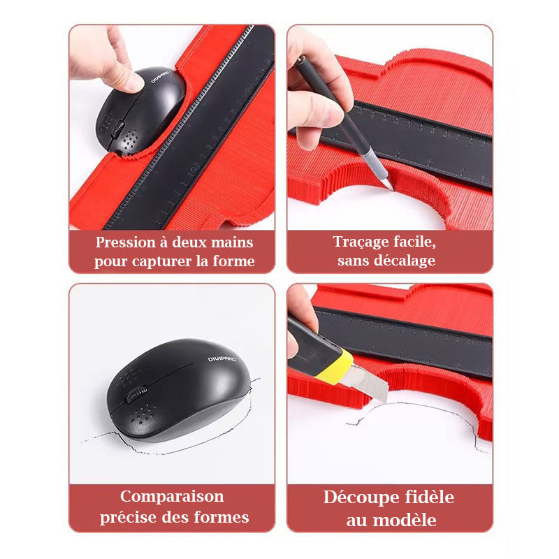 Jauge de contour avec verrouillage