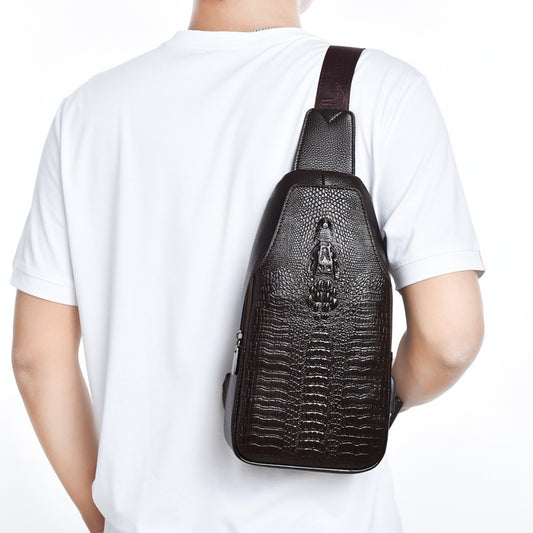 Sac à Bandoulière Style Crocodile