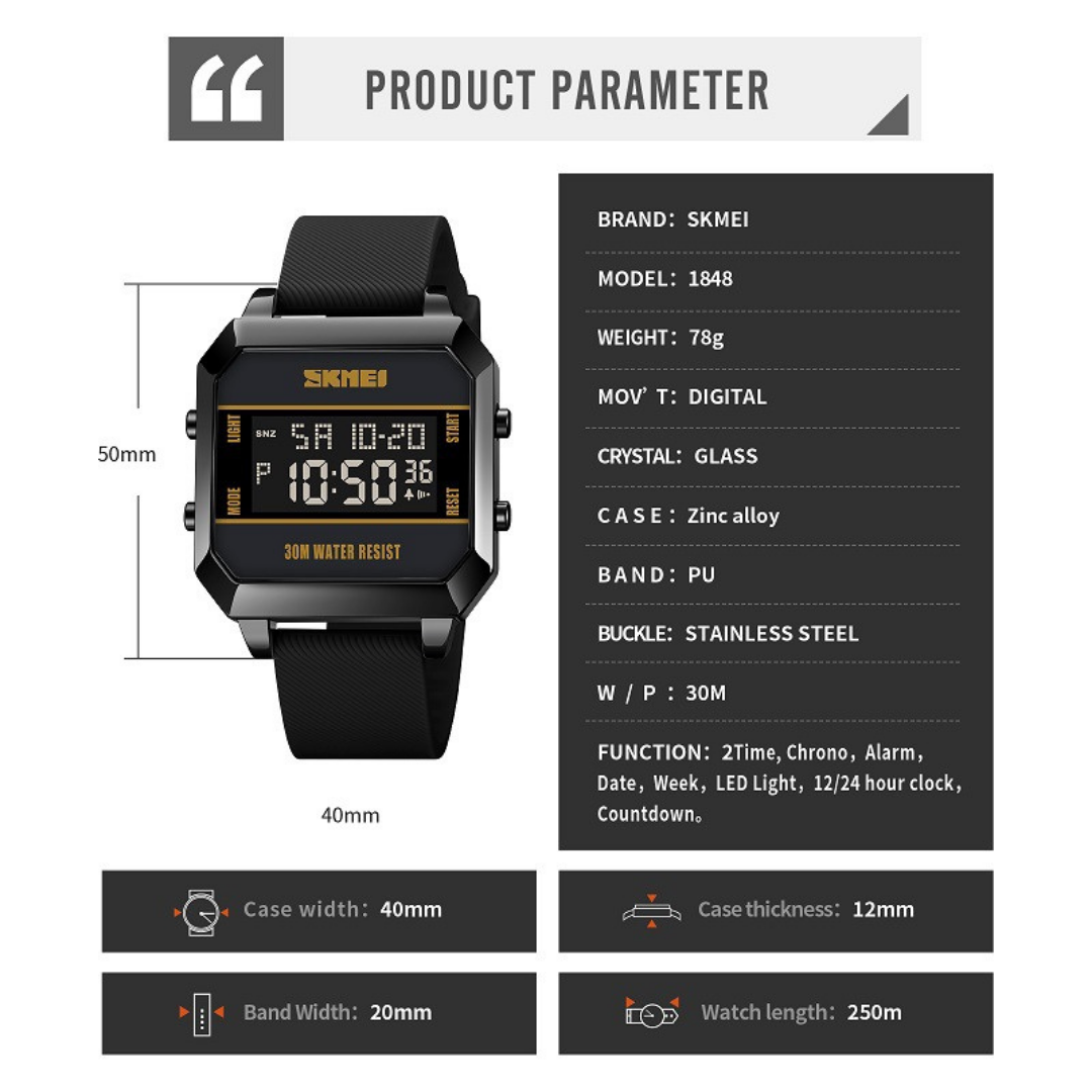 Montre militaire de sport pour hommes