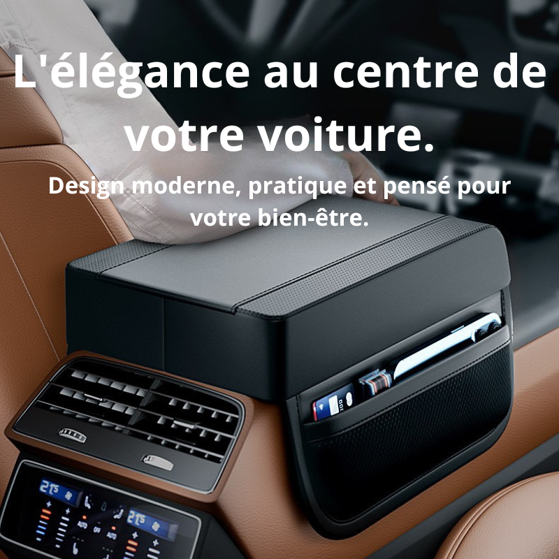 Accoudoir central de voiture en cuir