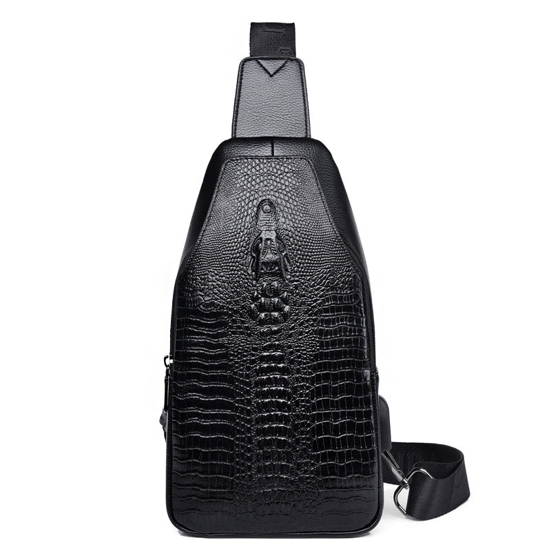 Sac à Bandoulière Style Crocodile