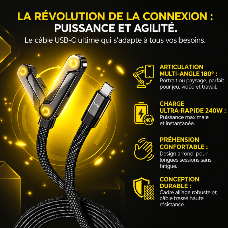 Câble USB-C Haute Puissance 240W