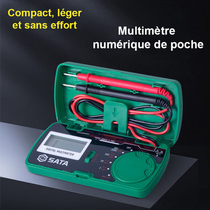 Mini multimètre numérique format poche