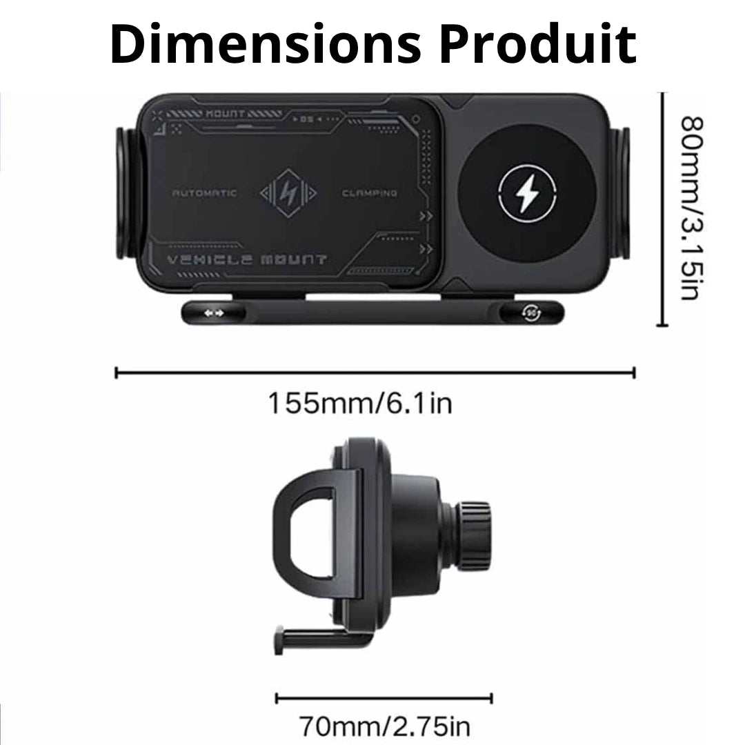 Support nouvelle génération Auto-Rotatif & Charge Rapide