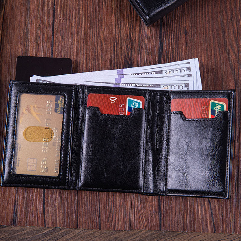 Portefeuille des cartes en cuir