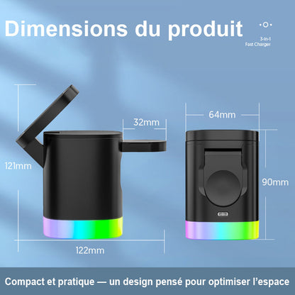 Chargeur sans fil 3 en 1 pour iPhone