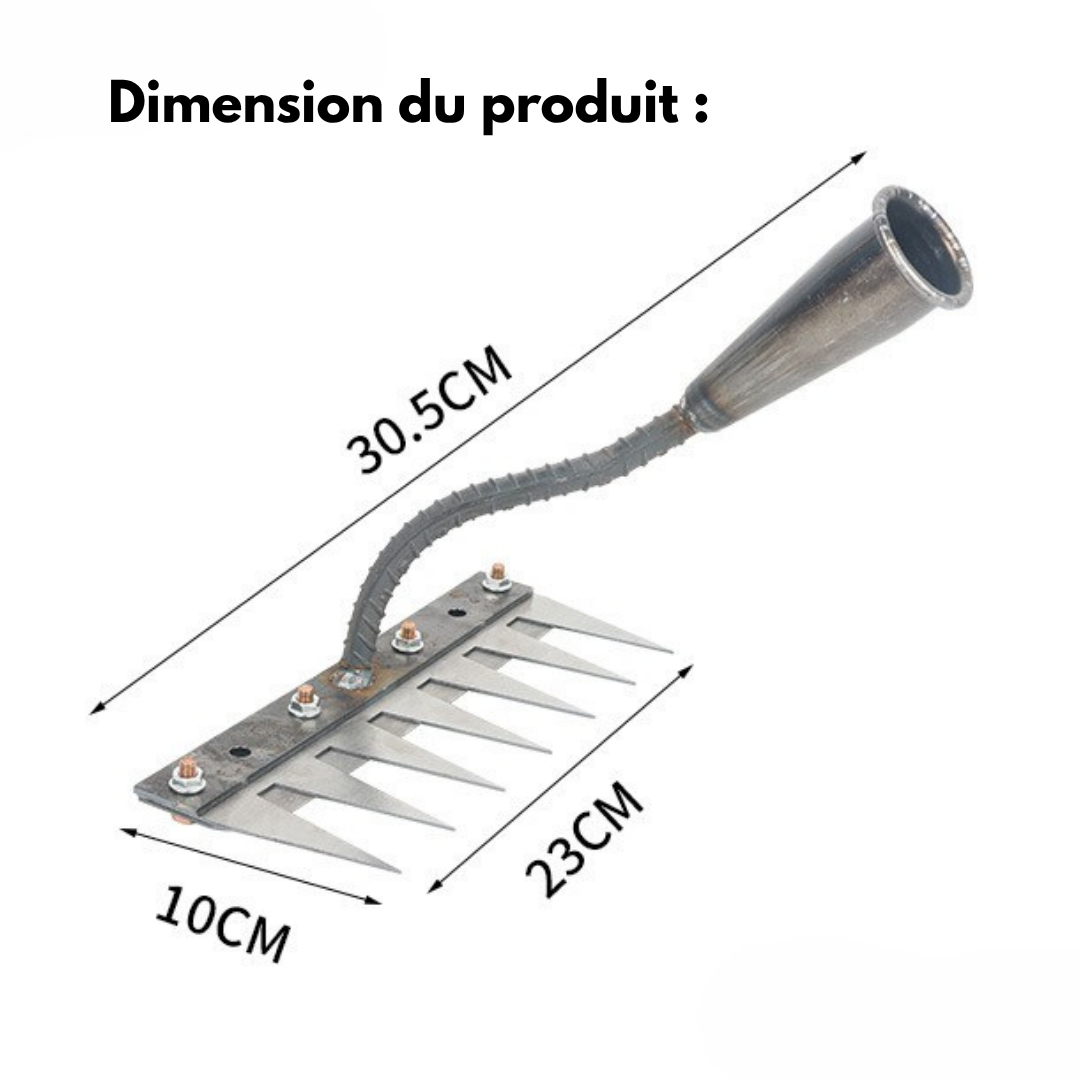 Râteau de jardin en métal