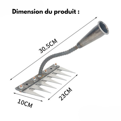 Râteau de jardin en métal