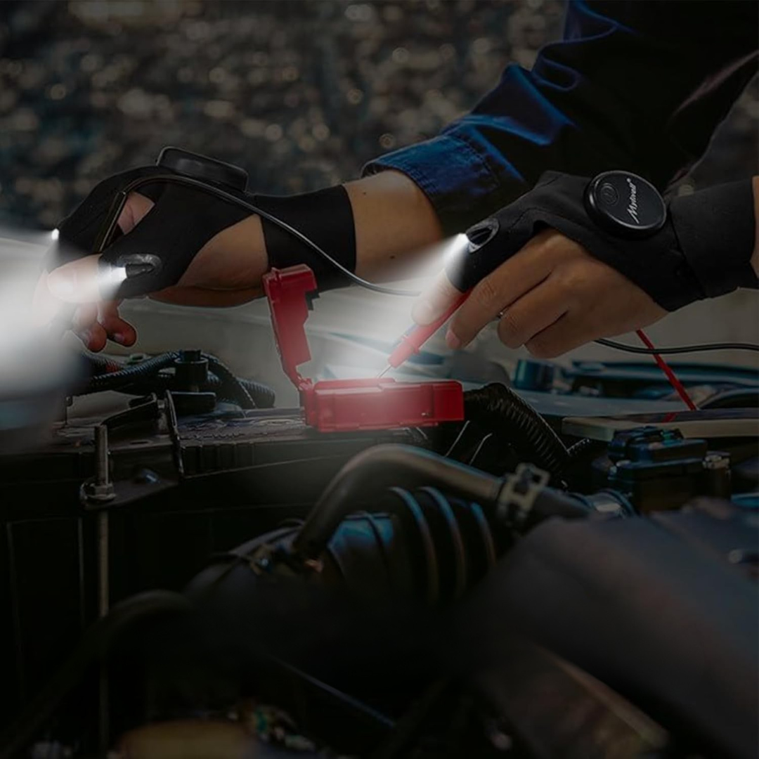 Gants avec Lampe Torche LED