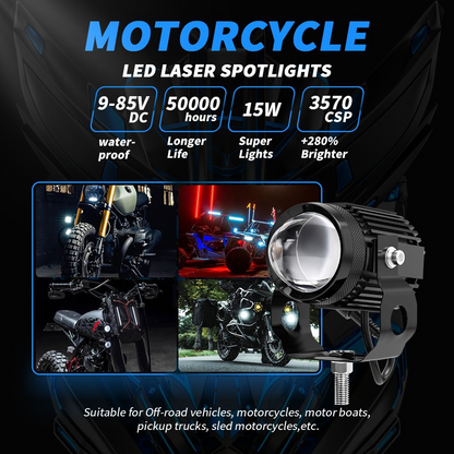 lampe de route LED pour moto