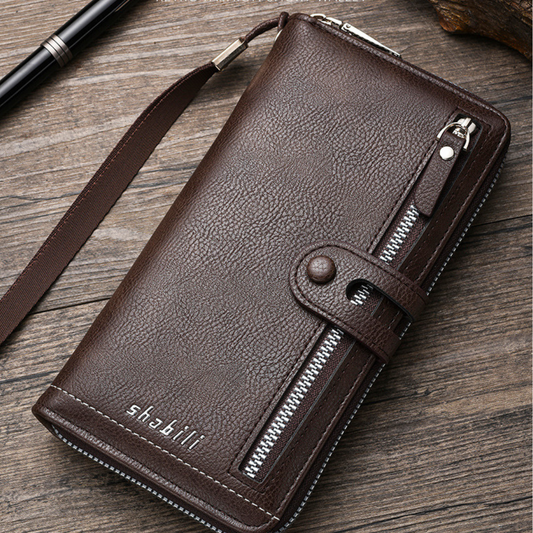 Portefeuille long rétro pour homme