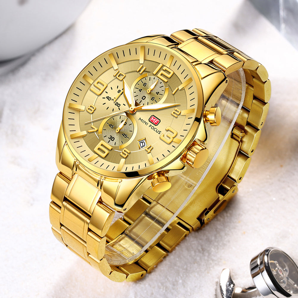 Montre Dorée Élégante pour homme luxe