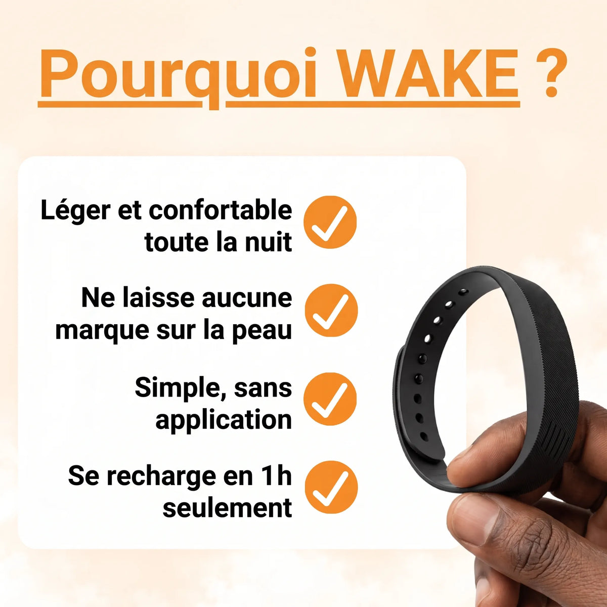 WAKE – Le réveil vibrant qui ne réveille que vous