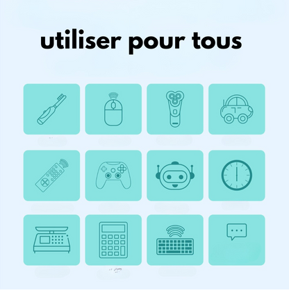 Lot de 8 batteries au lithium rechargeables
