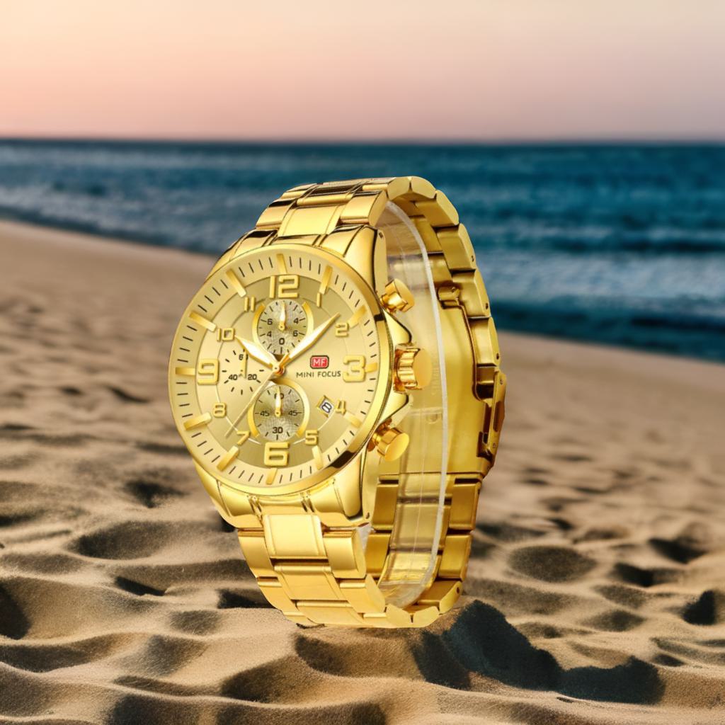 Montre Dorée Élégante pour homme luxe